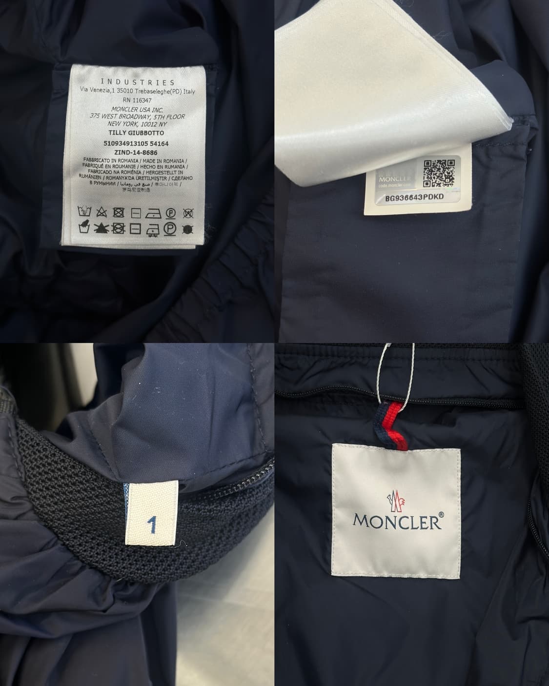 몽클레어 틸리 네이비 바람막이 하프 코트 상품이미지9