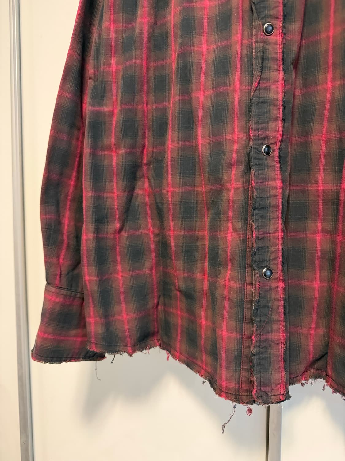 빈티지 컷오프 체크 웨스턴 셔츠 (리버서블) 상품이미지3