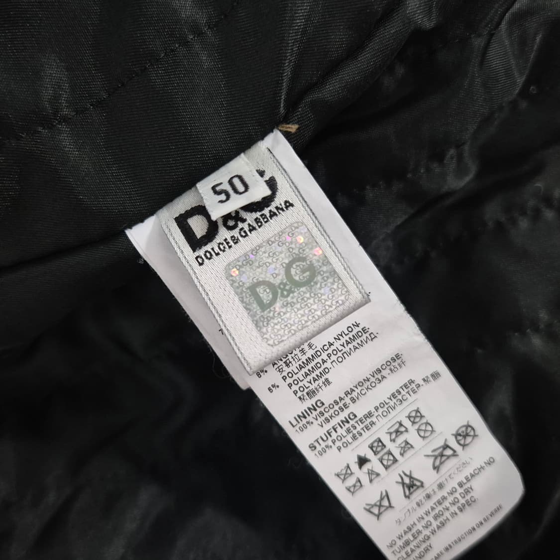 96AW 돌체앤가바나 울 램스킨 믹스 자켓 상품이미지4