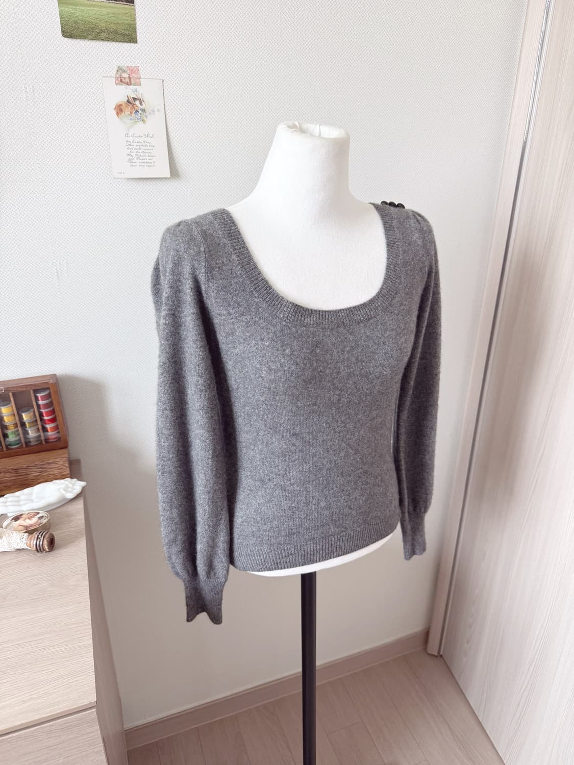 캐시미어 크롭 니트 상품이미지2