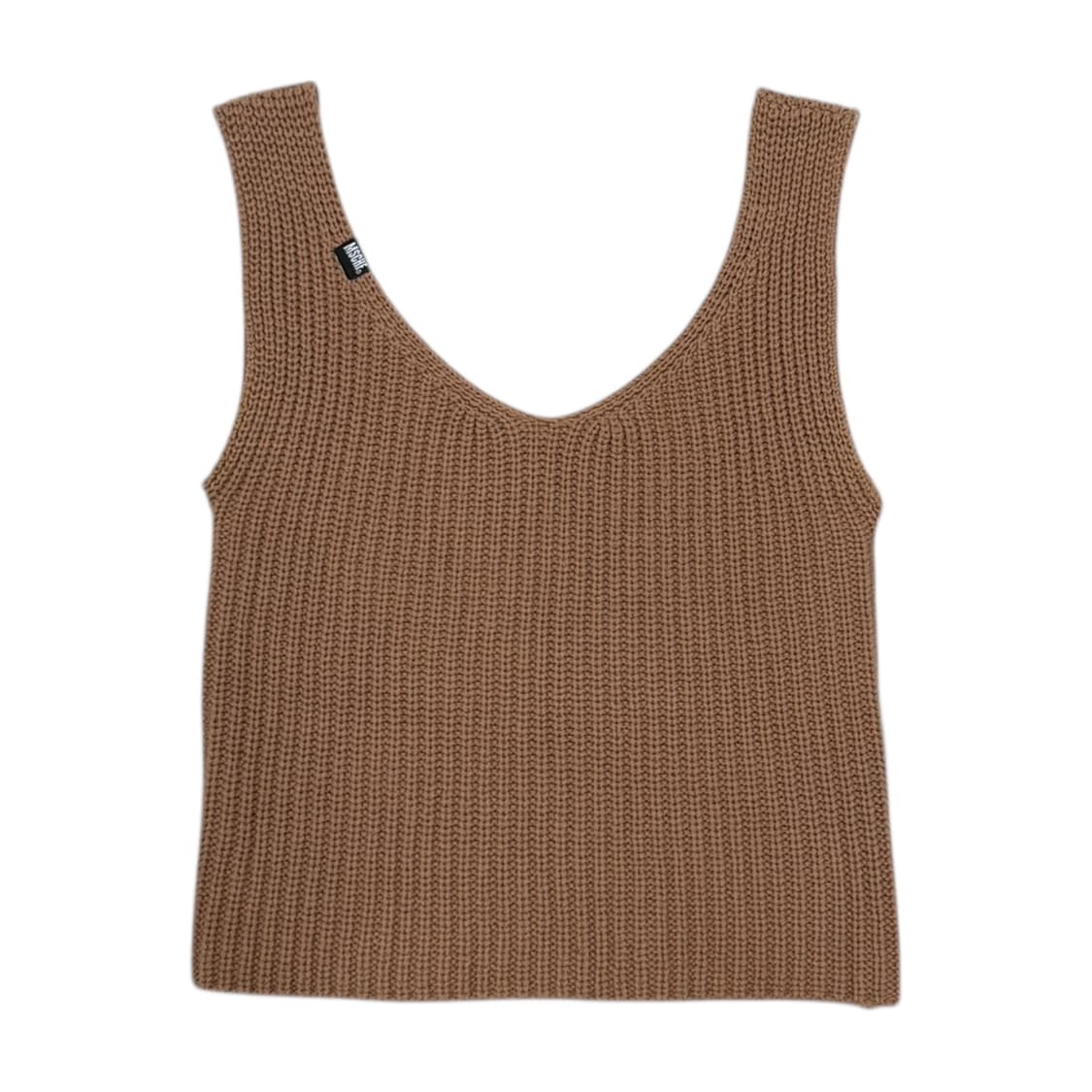 미스치프 크롭 니트 나시 브라운 M 상품이미지1