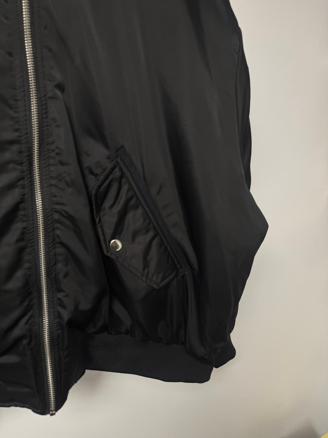 ZARA 자라 블랙 리버시블 오버핏 후드 항공점퍼 퍼 자켓 M 상품이미지2