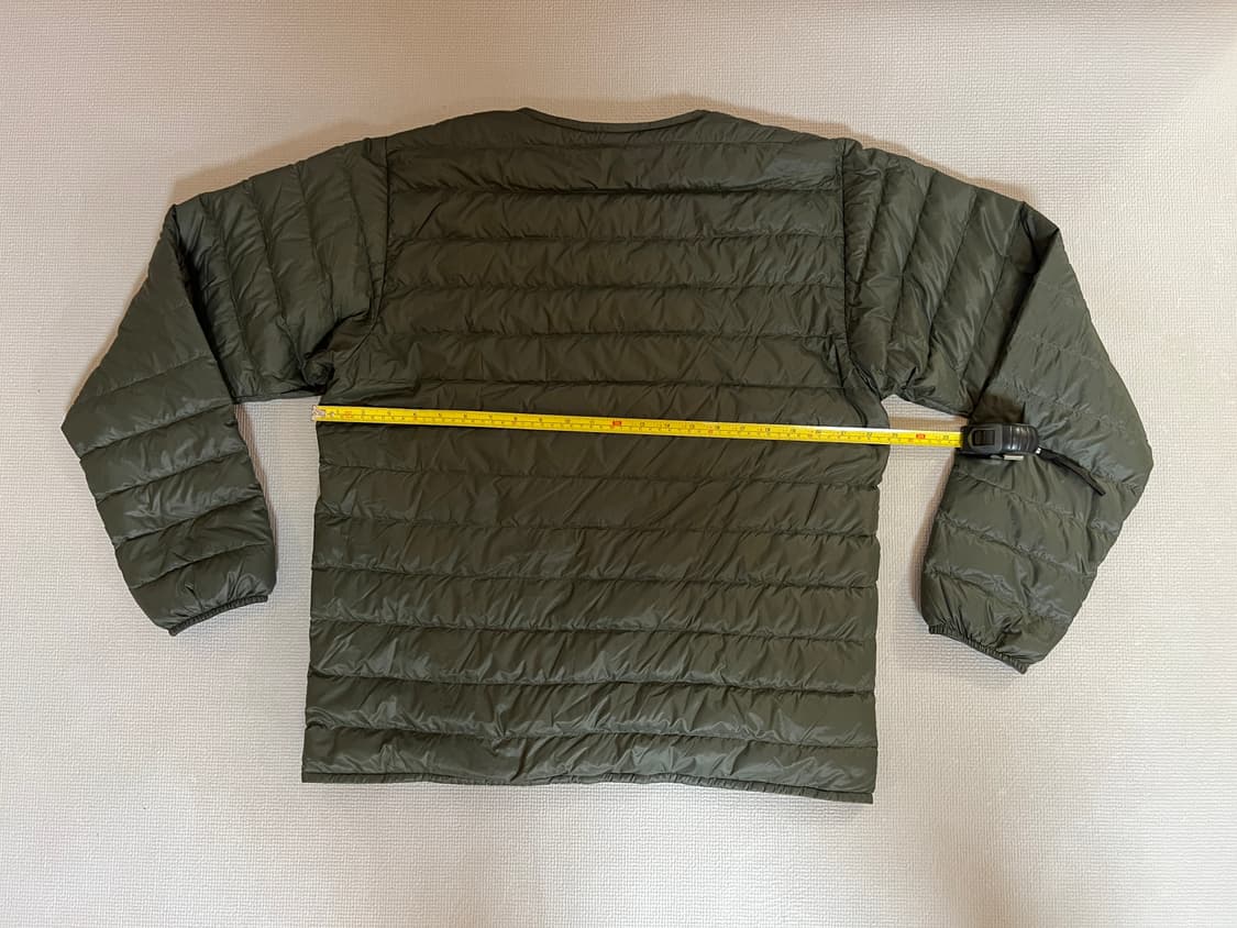 몽벨 수페리어 다운 라운드넥 800필 긴팔 경량패딩(올리브) XL 상품이미지5