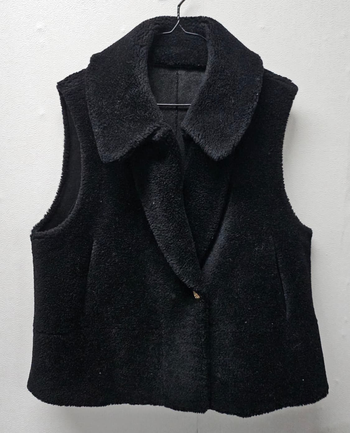 조르쥬 레쉬  블랙 무스탕 조끼 베스트  55  양면 상품이미지2