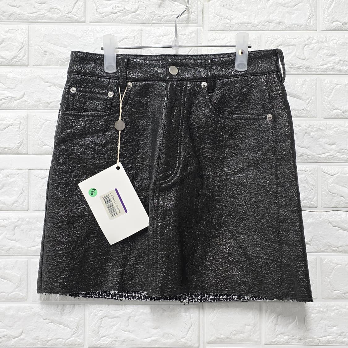 택포) 메종 마르지엘라 블랙 미니스커트 42사이즈 새상품 상품이미지1