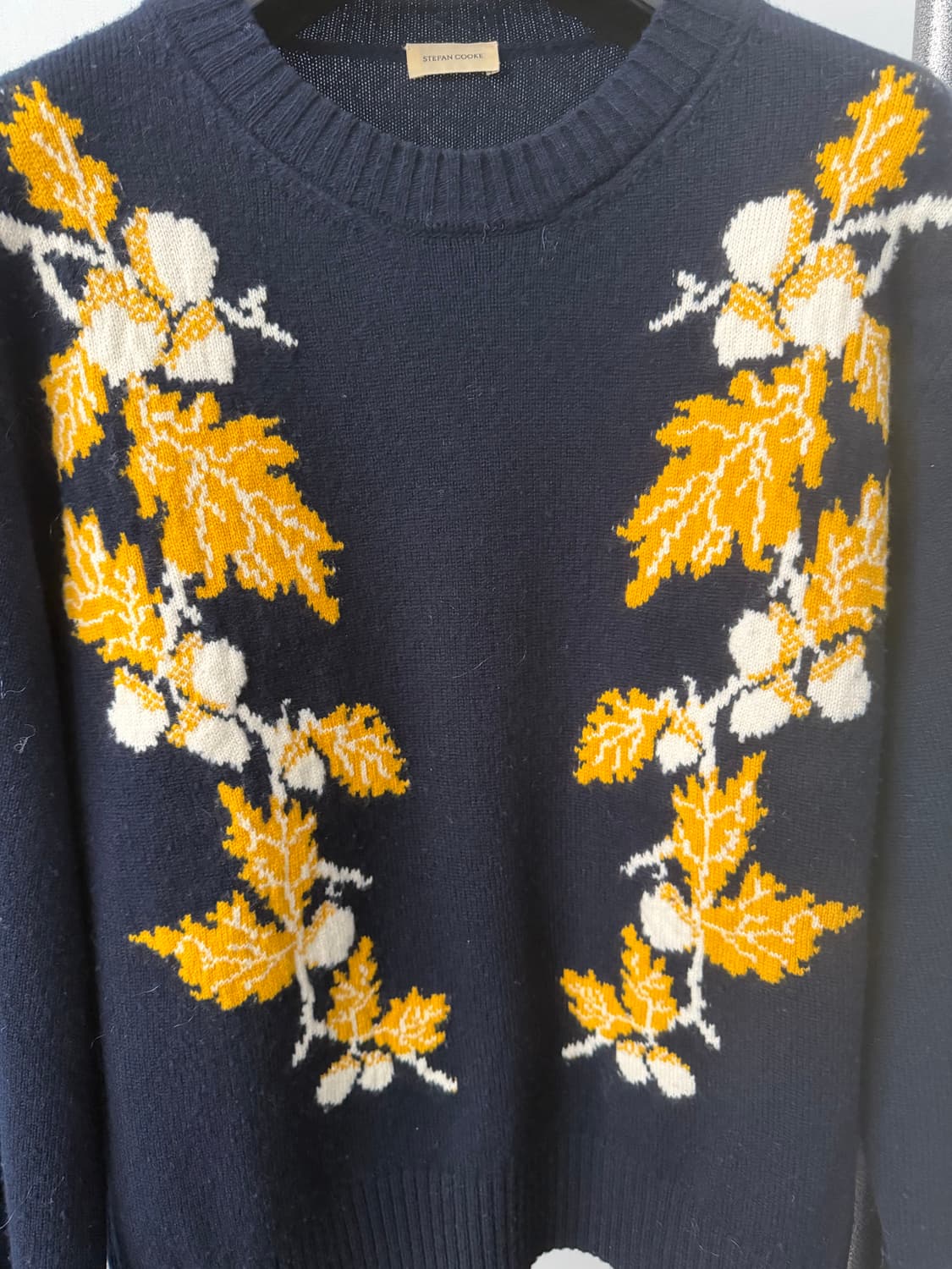 스테판쿡 프린팅 니트 네이비 XL 상품이미지1