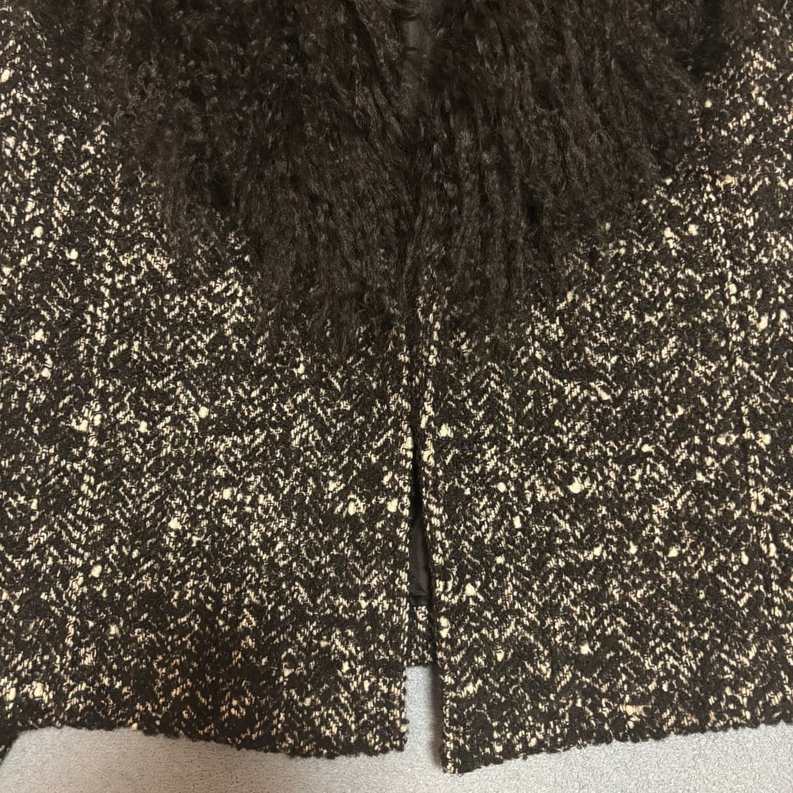 [서울 직거래] 마이클 코어스 헤링본 양털 카라 자켓 M 상품이미지5