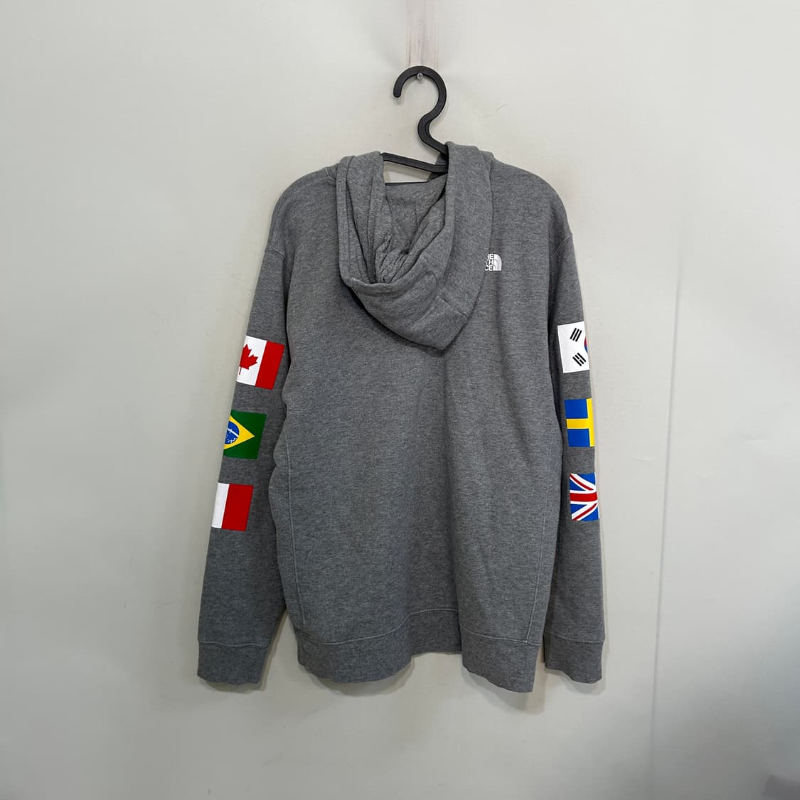 노스페이스 남성 기모 후드티 100 만국기 상품이미지3