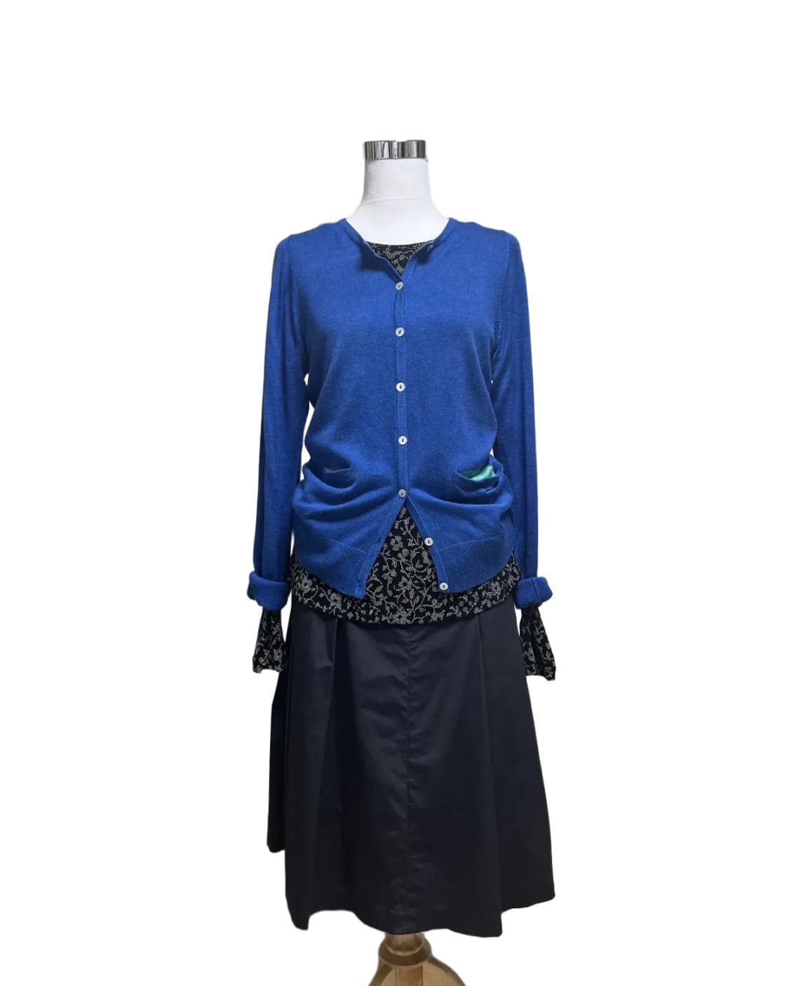 Navy pin tuck skirt 상품이미지7