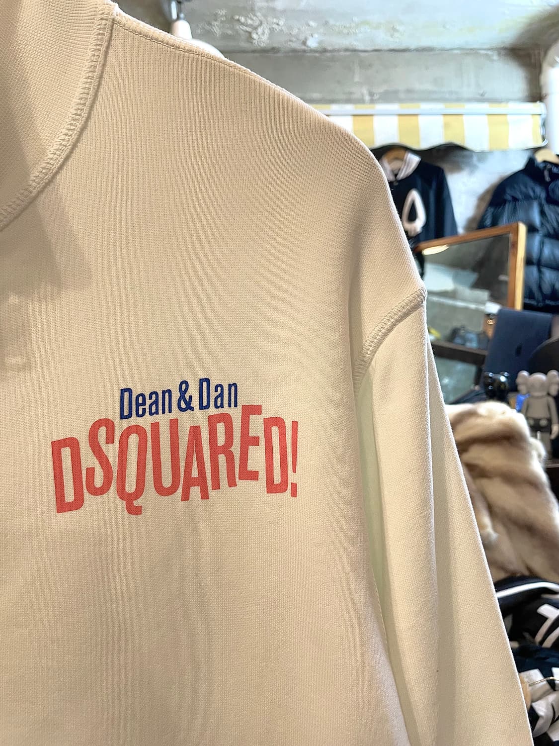 디스퀘어드2 프린팅 로고 2WAY 하이넥 코튼 집업 자켓 상품이미지3