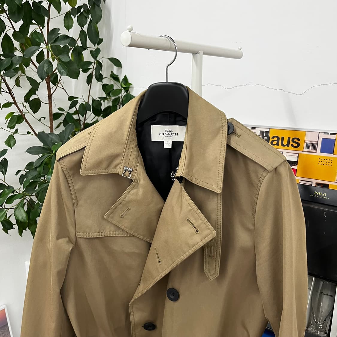 코치 더블 벨티드 트렌치코트 M 상품이미지2