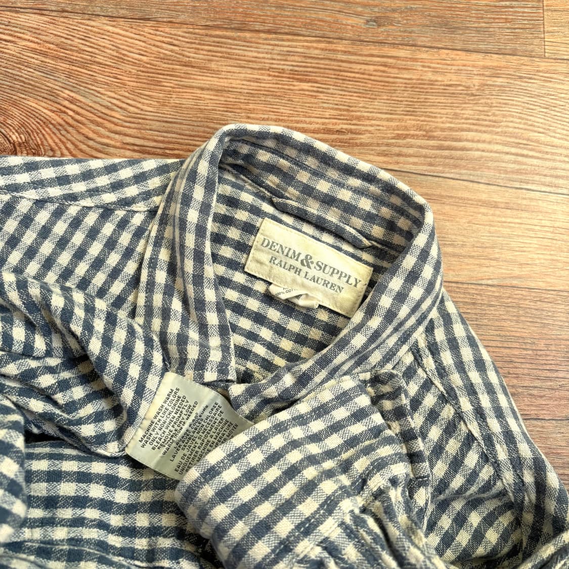 랄프로렌 데님앤서플라이 슬림핏 S 깅엄 체크 셔츠 남방 폴로 상품이미지8