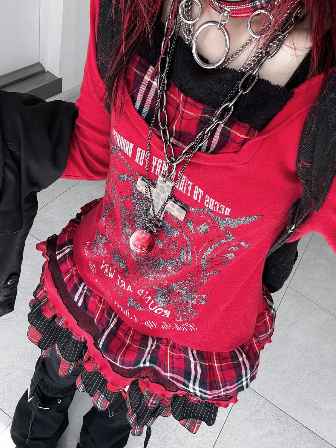 펑크 해골 긴팔티  상품이미지3