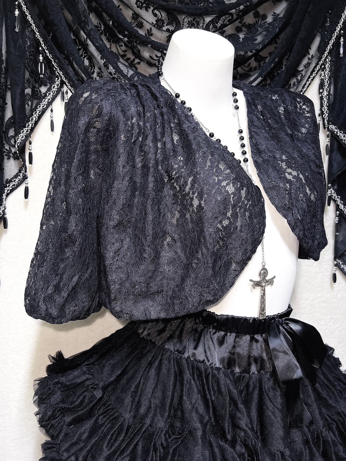 로맨틱고딕 고스로리 레이스 볼레로 가디건 다크페어리 갸루 오리엔탈 핀터 상품이미지5