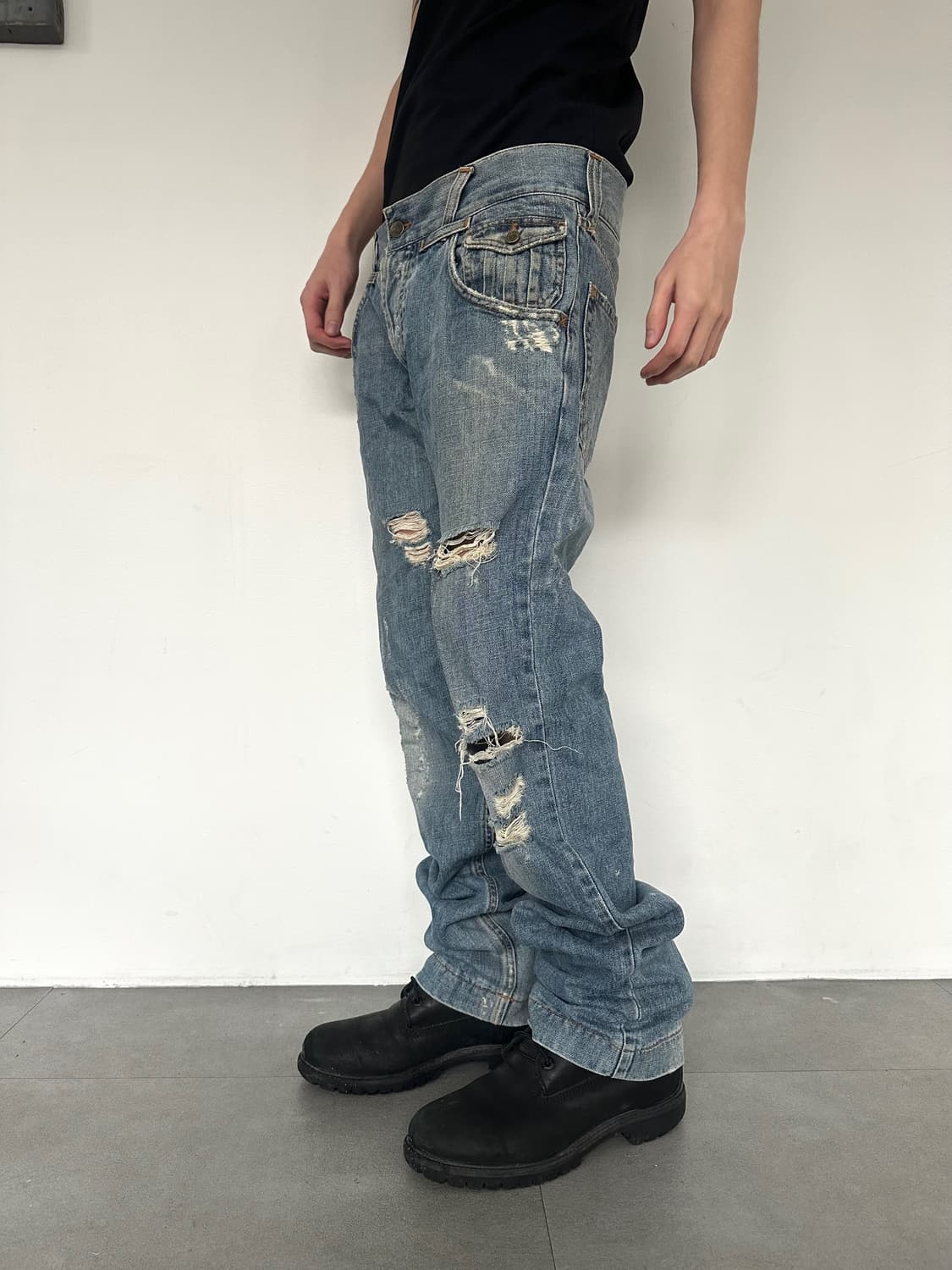 돌체앤가바나 00s 디스트로이드 포켓 데님팬츠 상품이미지1