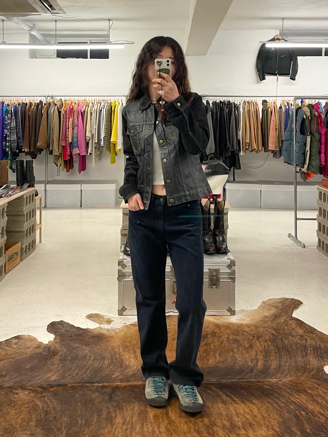 VTG leather denim jacket 일본빈티지 레더 데님 자켓 상품이미지9