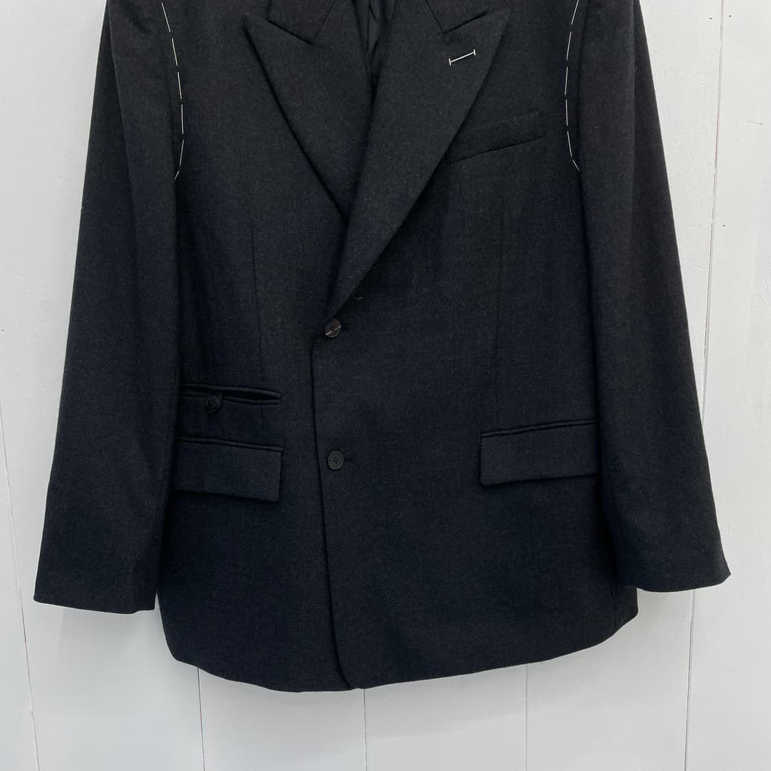 IEY 스티치 디테일 오버핏 울 블레이저 상품이미지7