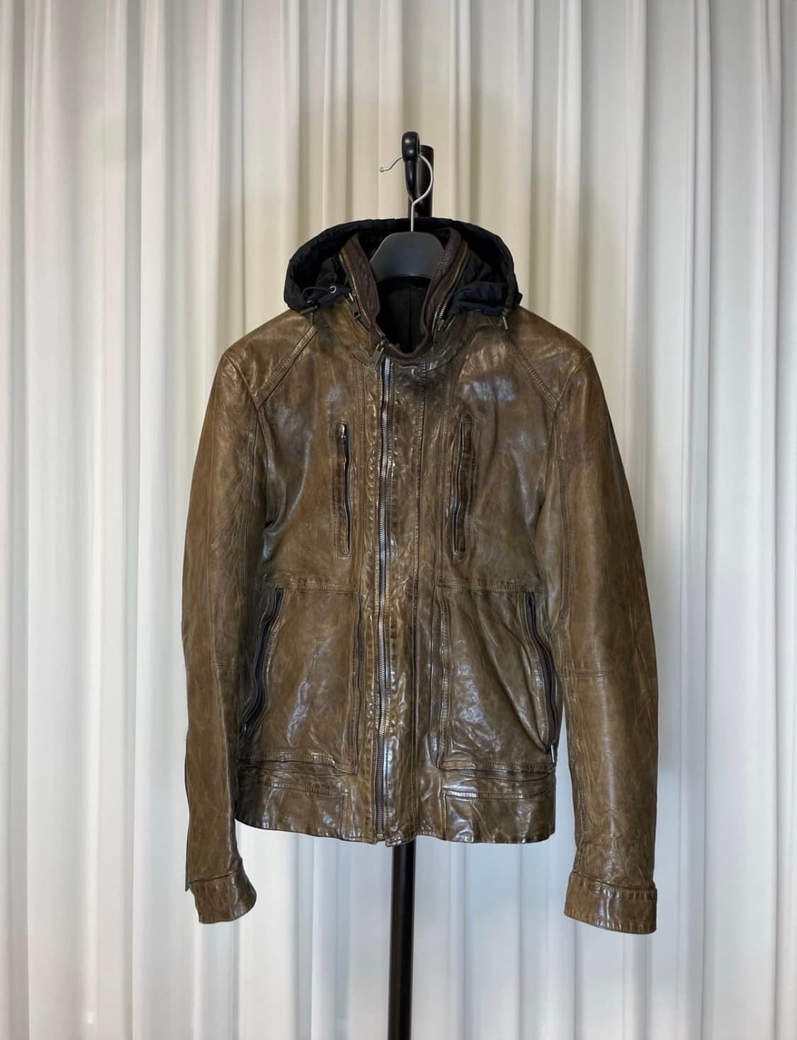 솔리드 옴므 올드 램스킨 레더 자켓 상품이미지1