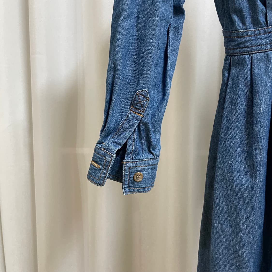 일본 빈티지 데님 롱원피스 상품이미지6