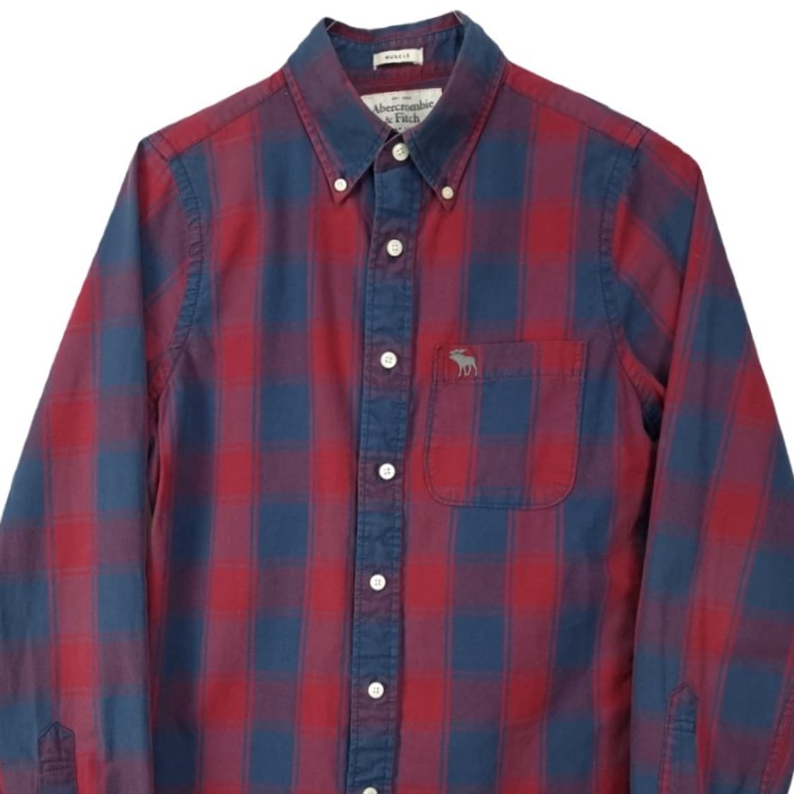 [아베크롬비] 로고 자수 빈티지 체크 셔츠 M18521 상품이미지4