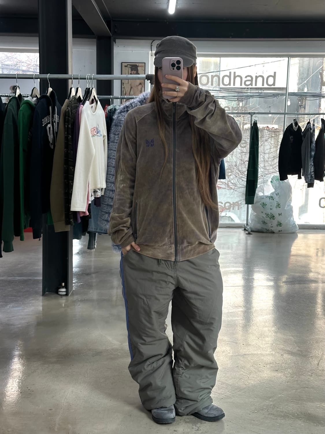 니들스 버터플라이 타이다이 벨루어 트랙져지자켓  상품이미지2