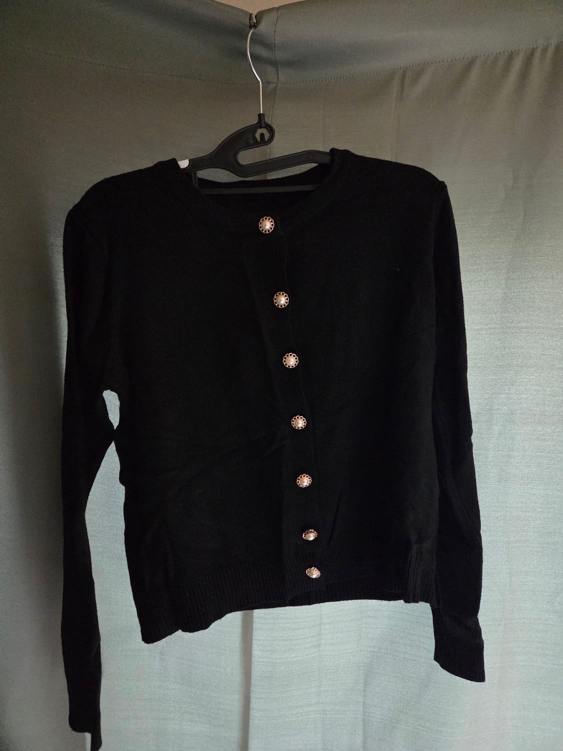 5천원 급처! 블랙 버튼 빈티지 가디건 상품이미지1