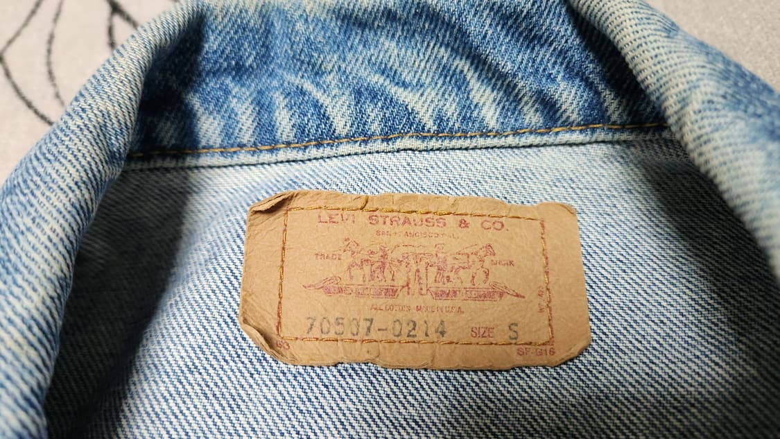 80's 빈티지 리바이스 타입3 후기형 데님 트러커 자켓 USA 100사 상품이미지3