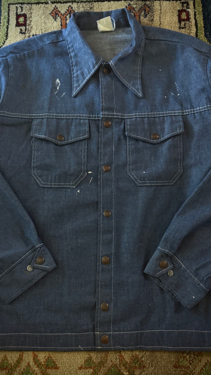 70s JC Penney painting denim shirt 상품이미지3