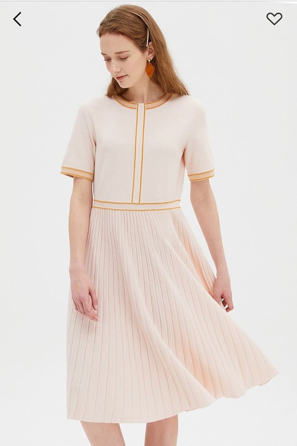 SJSJ 플리츠 블록 니트원피스 44사이즈 상품이미지3