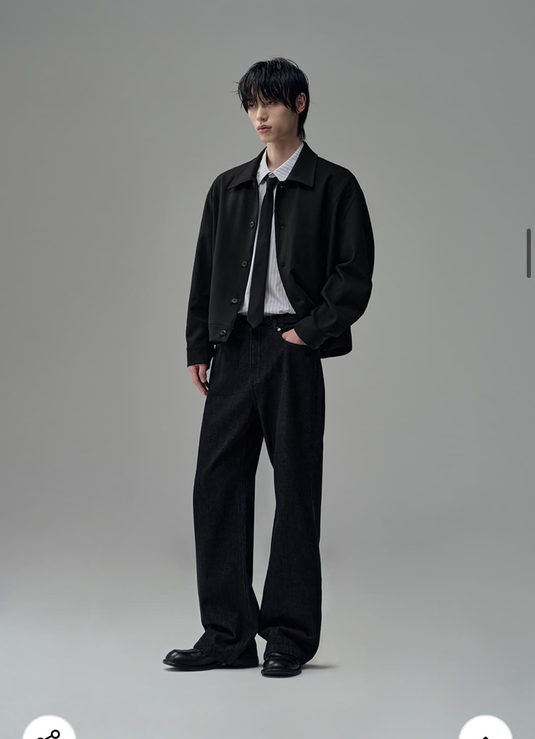 (새상품)(XL) 드로우핏 도브 울 미니멀 라인 자켓 BLACK 상품이미지5