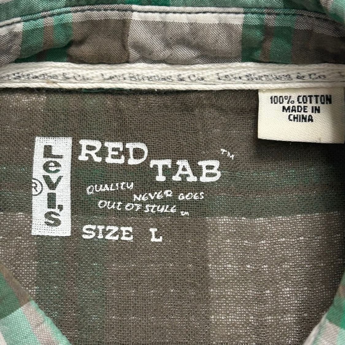 LEVI'S Red Tab 웨스턴 셔츠 그린 L 상품이미지4