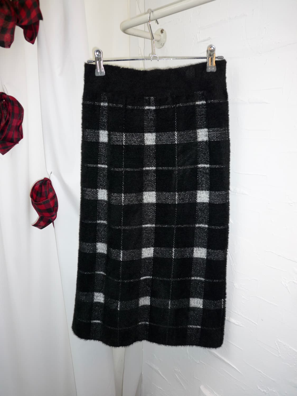 check patterns knit skirt 상품이미지5