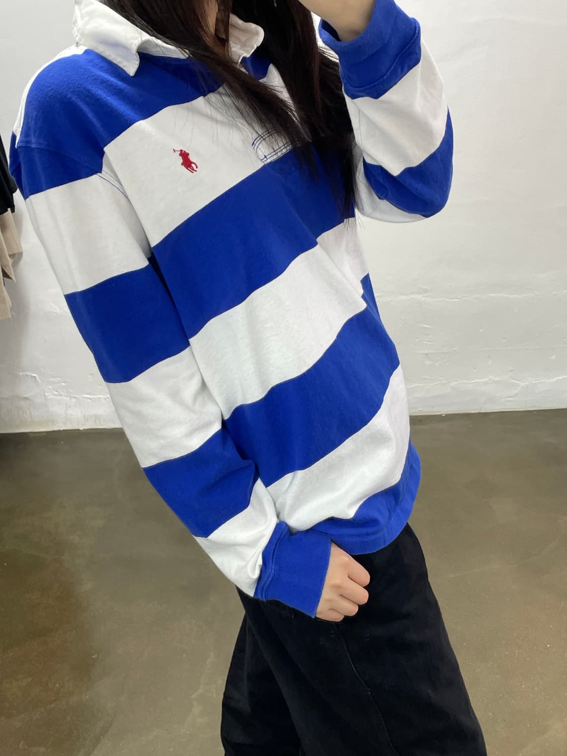 폴로 랄프로렌 스트라이프 카라티 M 상품이미지1