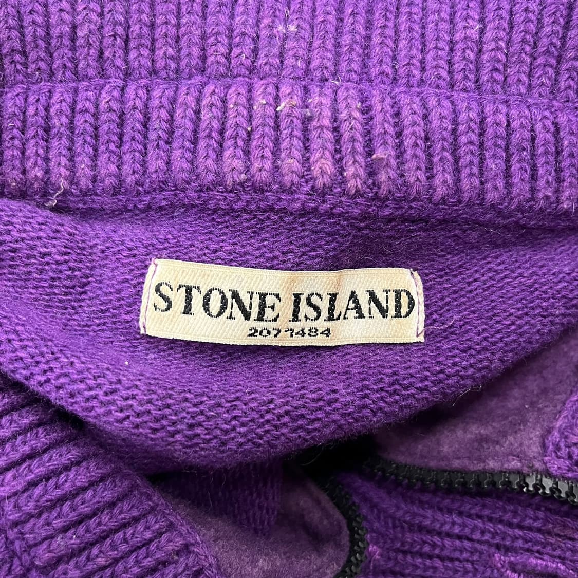 [정품/XXXL] 스톤아일랜드 하프집업 버튼 니트 퍼플 b10 상품이미지7