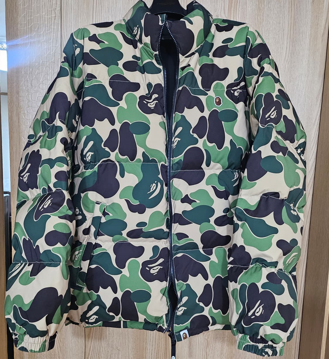 베이프 리버시블 카모 다운 패딩 검녹 2XL 상품이미지4