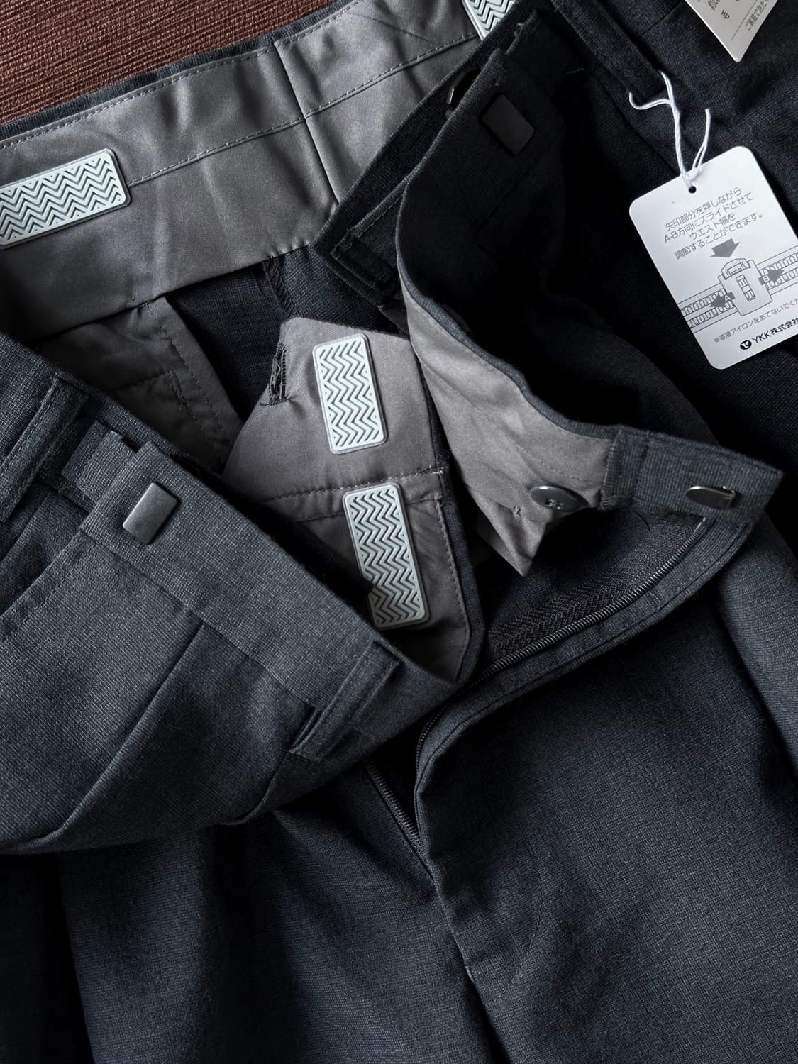 Light wool poly snap belted trouser 상품이미지5