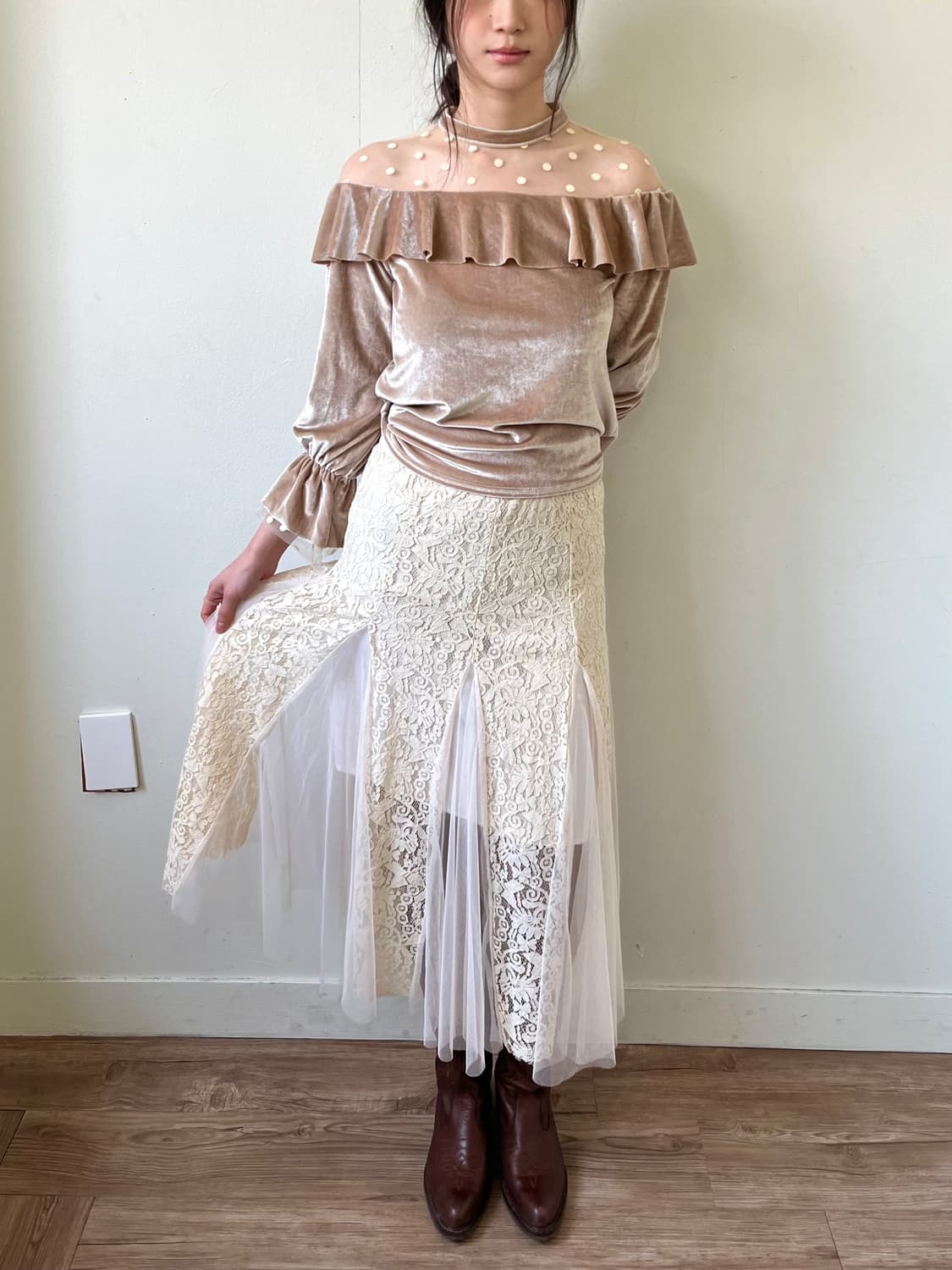 ready me go 벨벳 블라우스 상품이미지7