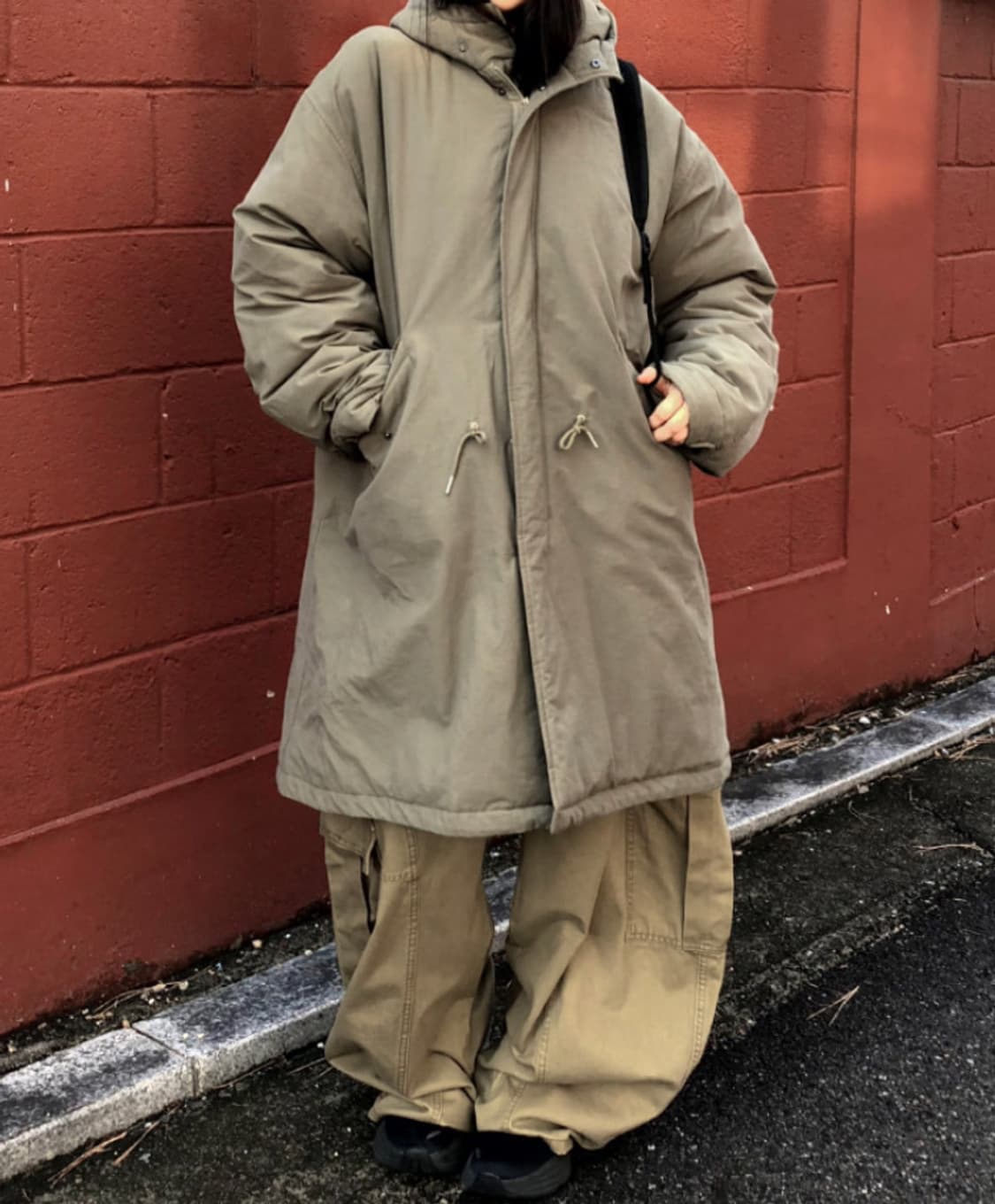 롱 야상 패딩 후드 점퍼 자켓 상품이미지2