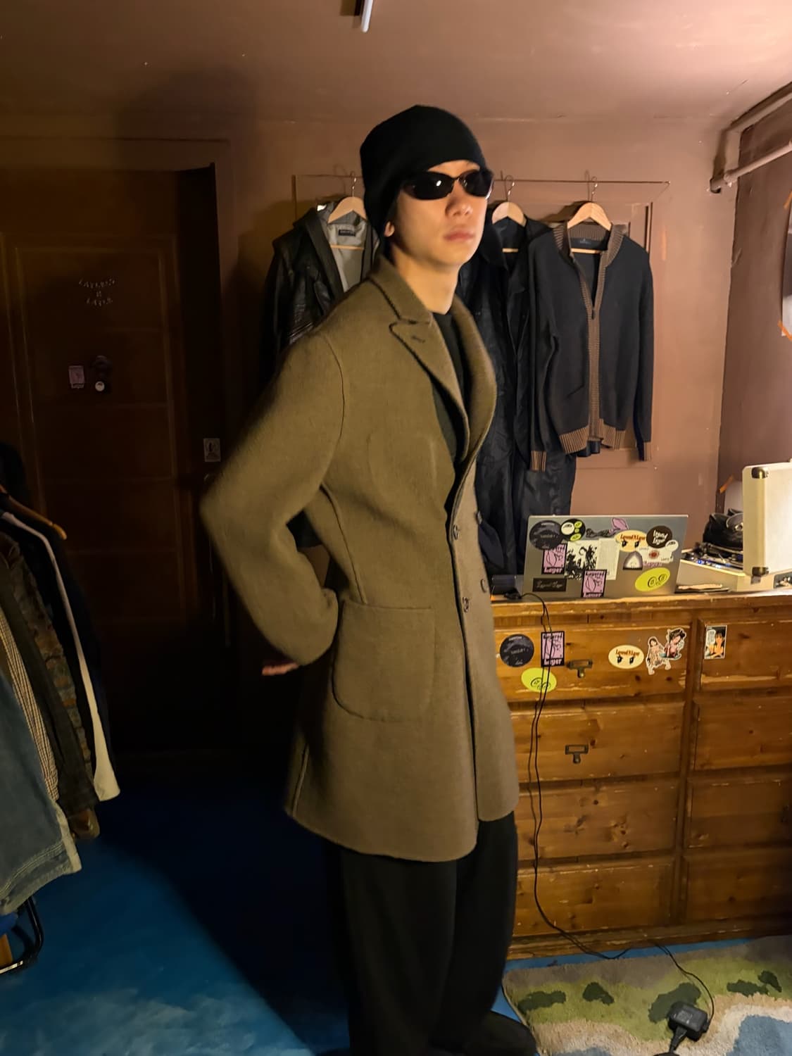 LARDINI WOOL REVERSIBLE MINIMAL COAT 상품이미지4