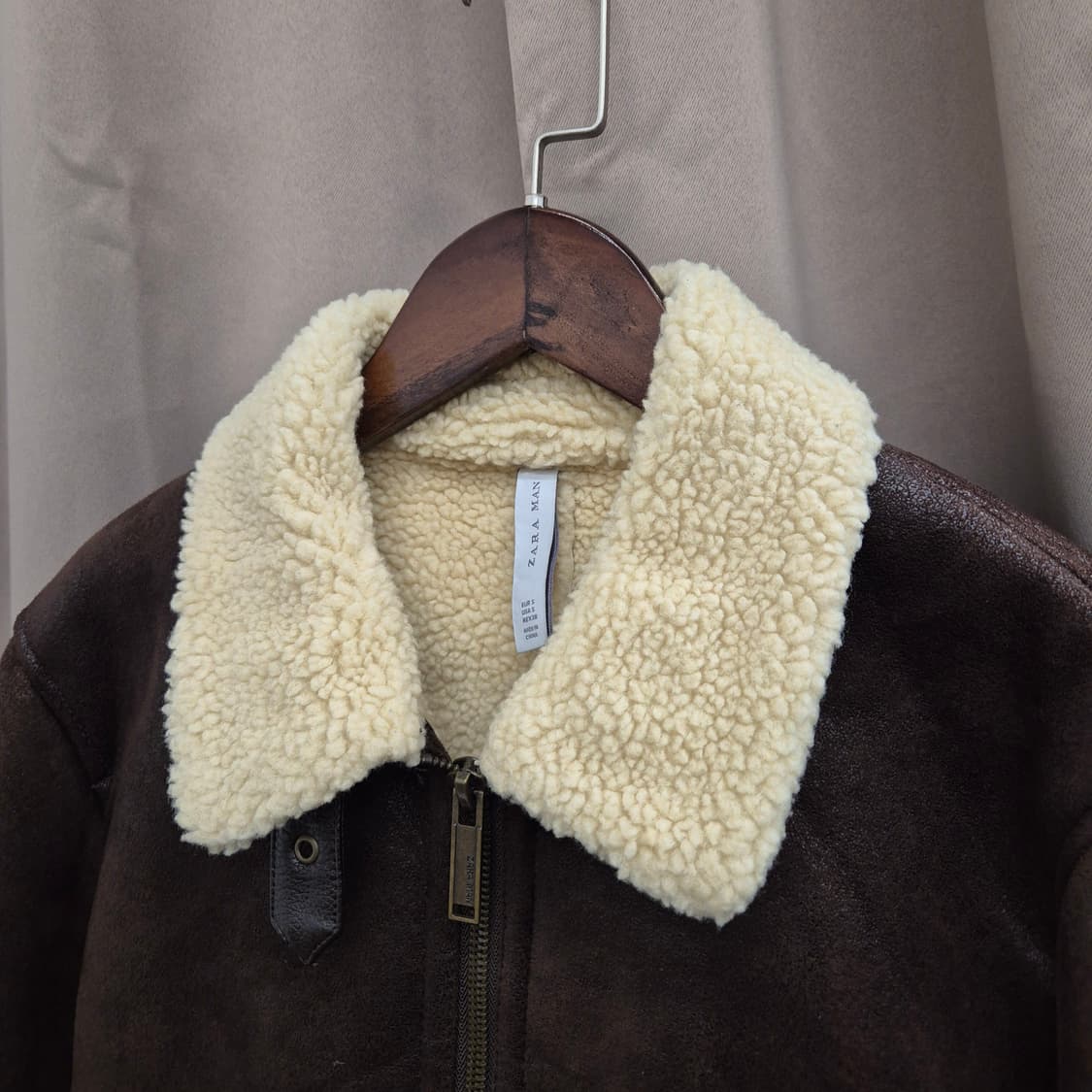 자라 맨 양털 무스탕 자켓 상품이미지2