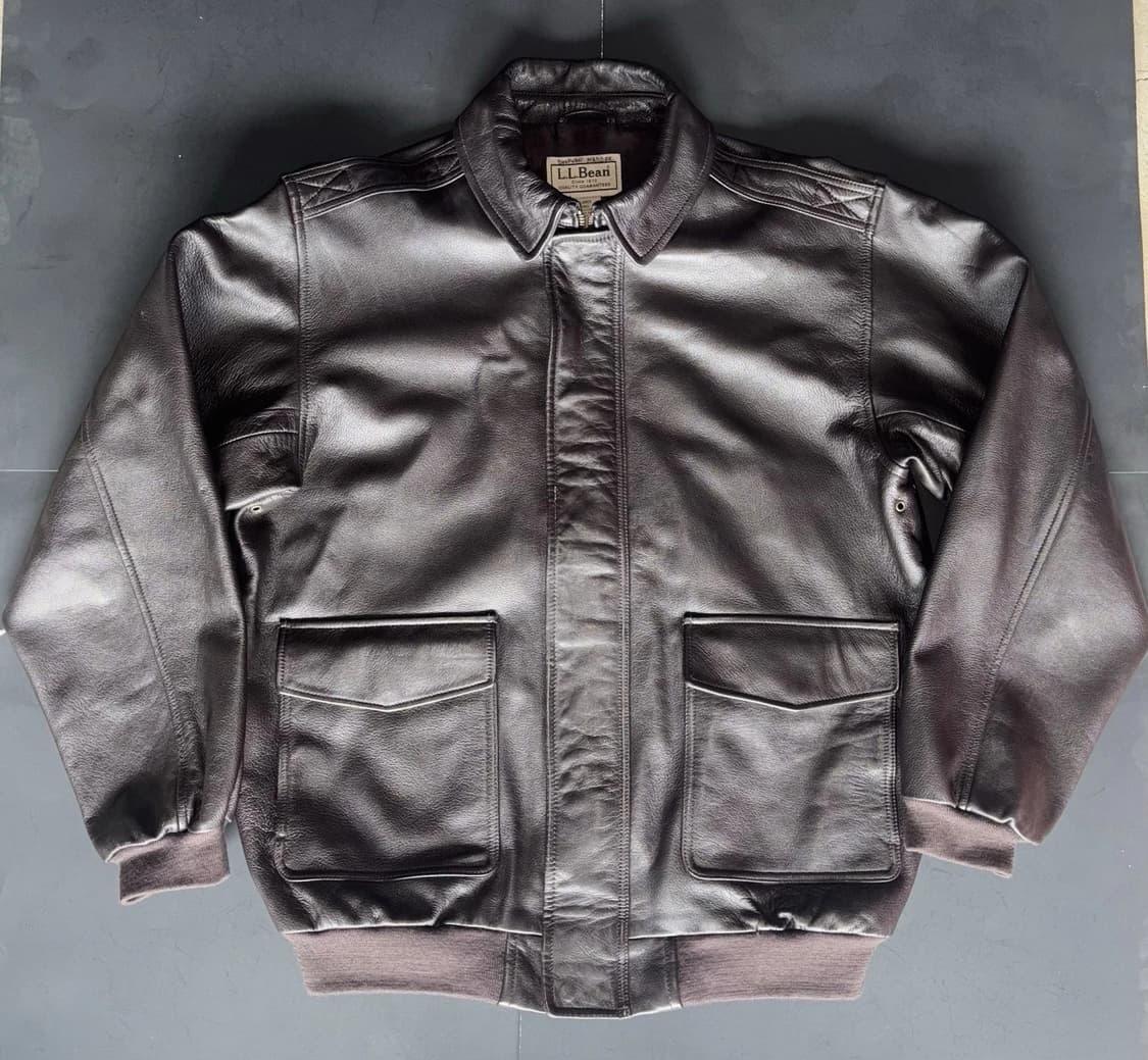 엘엘빈 빈티지 A-2 타입 가죽 항공 재킷 상품이미지1