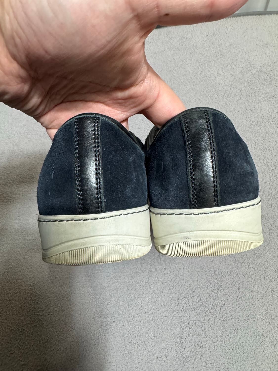 6 랑방 벨루어 네이비/블랙 스니커즈 260-265  상품이미지5