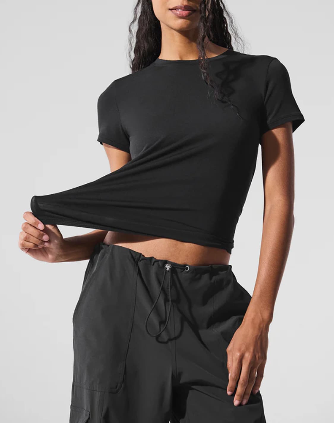 (새상품) 알로요가 Alo Yoga All Day 반팔 블랙 S 상품이미지1