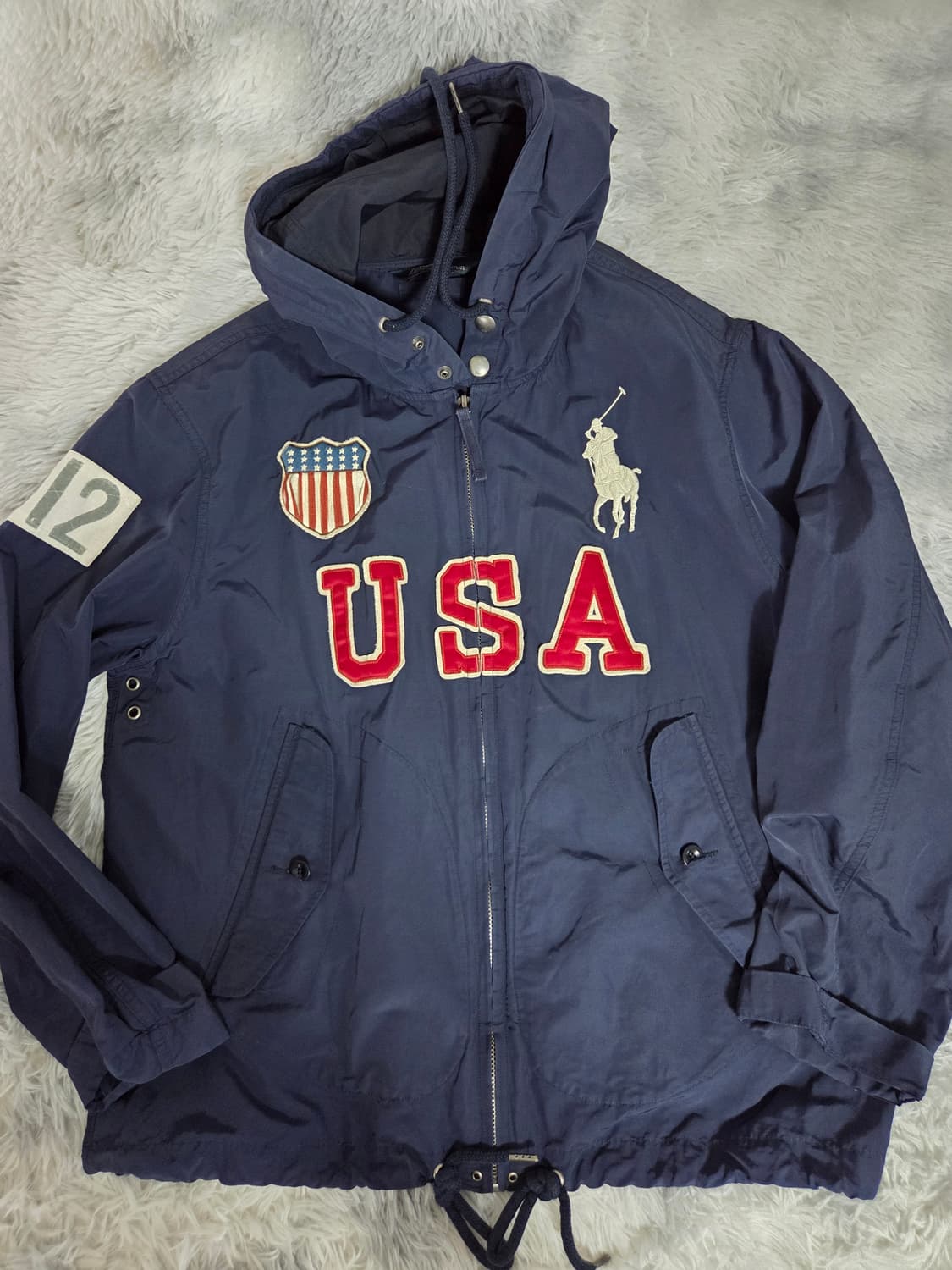 폴로 랄프로렌 USA 후드 집업 네이비 상품이미지1