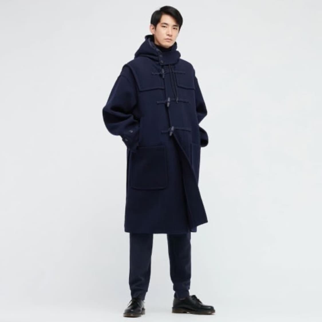 유니클로x질샌더 더플코트 네이비 XL 상품이미지6