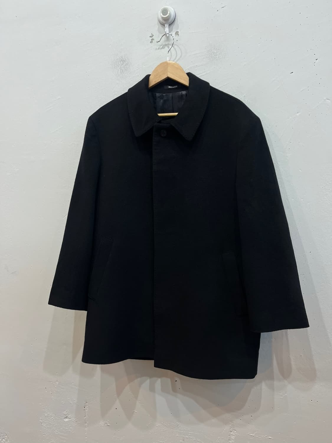로가디스 캐시미어100% 하프 코트 블랙 95 상품이미지1