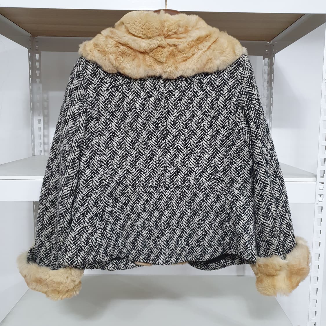 시슬리 토끼털 숄카라 울 자켓 갸루깔 달천깔 라떼갸루 오네갸루 y2k 상품이미지5