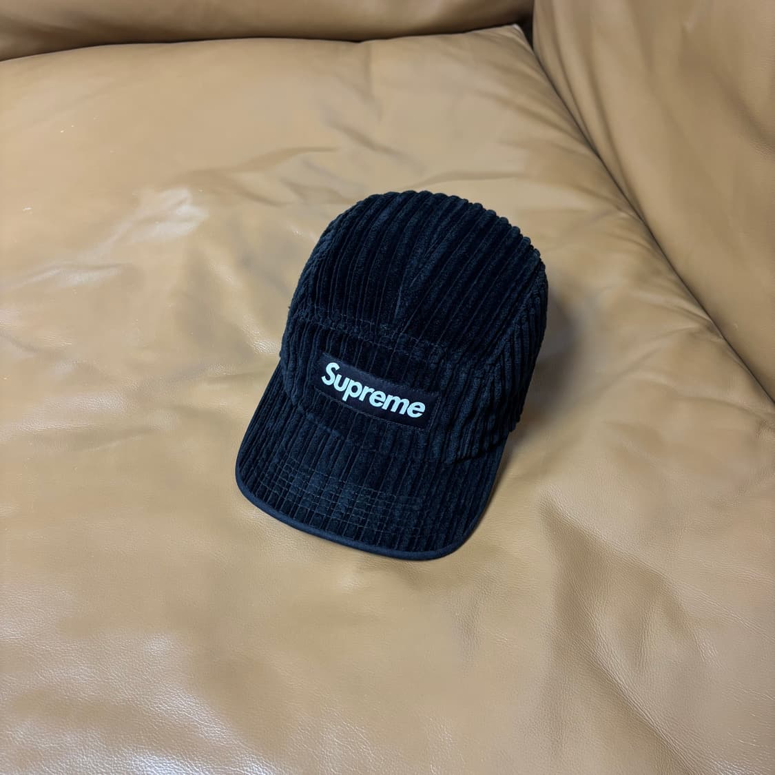Supreme 슈프림 코듀로이 블랙 캠프캡 모자 (Black) 상품이미지1