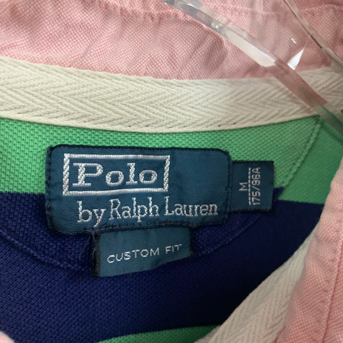 M 폴로랄프로렌 커스텀핏 스트라이프 럭비 PK 반팔 카라티 상품이미지5
