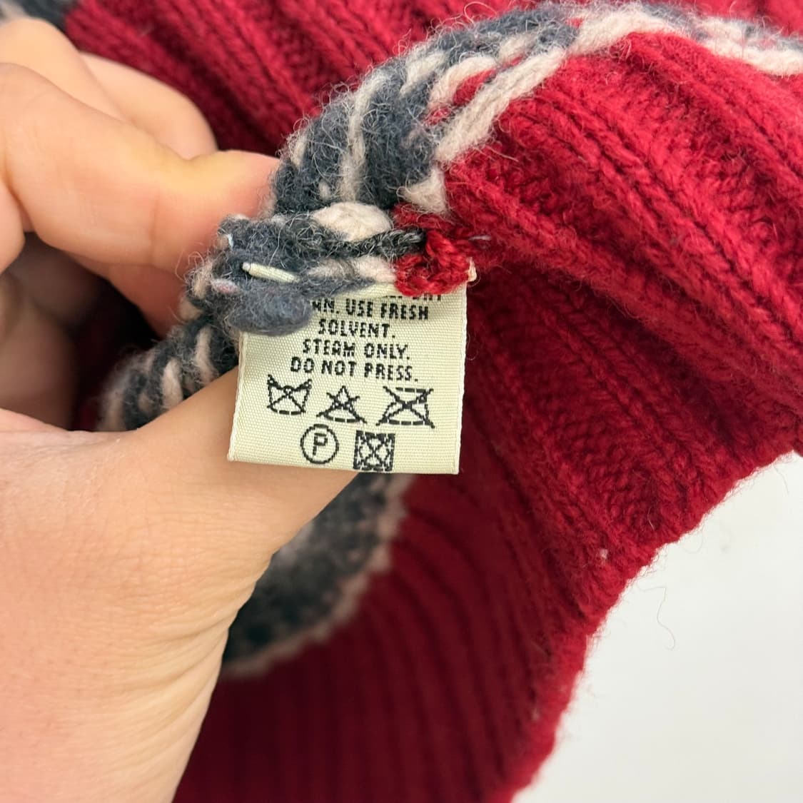 90s 에디바우어 100프로 램스울 노르딕 가디건 XXL 상품이미지3